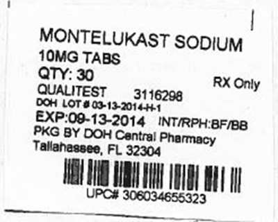 Label Image for 10mg - Montelukast sodium 10mg